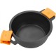 DEED POT  EFFICIENT A270324 (24CM / 4LT / BLACK / ΓΥΑΛΙΝΟ ΚΑΠΑΚΙ)